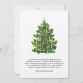 Vakantie zakelijke Logo kerstmis Kaart (Achterkant)