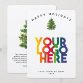 Vakantie zakelijke Logo kerstmis Kaart (Voorkant / Achterkant)