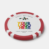 Vakantie zakelijke Logo kerstmis Kaart Poker Chips (Enkel)