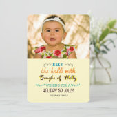 Vakantie zo vrolijk feestdagenkaart (Staand voorkant)