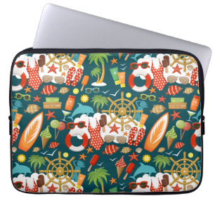 vakantie zomervakantie strandpatroon laptop sleeve