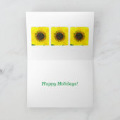 Vakantie Zonnebloem Kerst Kaart (Binnen)