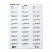 Vakantieadres Label Square Monogram Navy (Full Sheet)