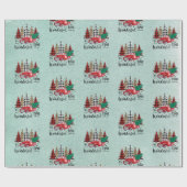 Vakantieauto met Tree Wrapping Paper Cadeaupapier (Vlak)