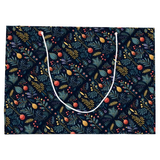 Vakantiebladerpatroon Groot Cadeauzakje (Achterkant)