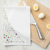 Vakantieboom keukenhanddoek - wit (Quarter Fold)