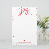 VAKANTIEBRIEF moderne handgeschreven script kerst  Briefpapier (Staand voorkant)