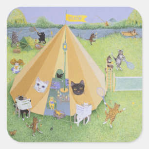 Vakantiecamp Vierkante Sticker