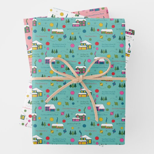 Vakantiecoping vaardigheden inpakpapier vel (In situ)