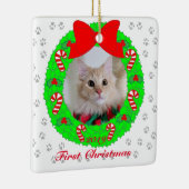 Vakantiedagen Afbeelding Wreathe Keramisch Ornament (Rechts)