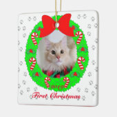 Vakantiedagen Afbeelding Wreathe Keramisch Ornament (Links)