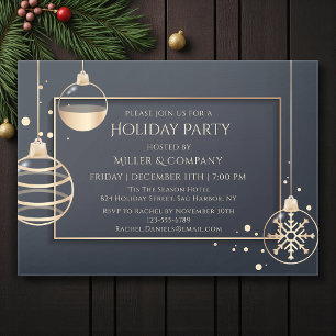 Vakantiedagen Modern Chic Corporate Kerstparty Acryl Uitnodigingen