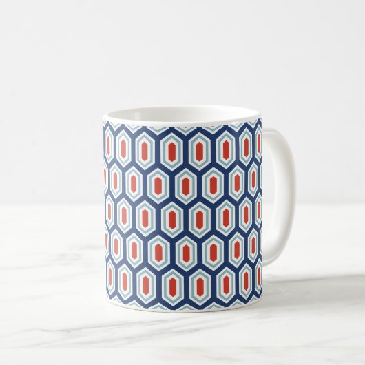 Vakantiedagen Modern Geometric Pattern Coffee Mok (Voorkant rechts)