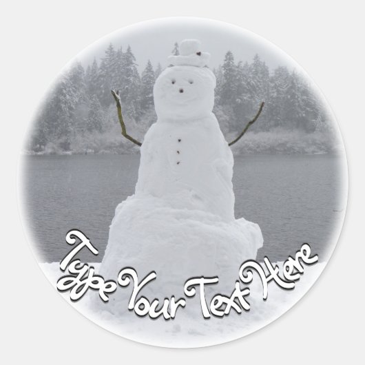 Vakantiedagen Stickers Aangepaste kerstdagen Snowm (Voorkant)