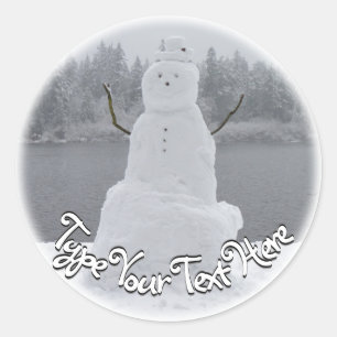 Vakantiedagen Stickers Aangepaste kerstdagen Snowm