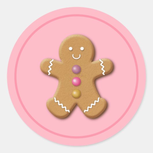 Vakantiedagen Stickers Gingerbrood Man (Voorkant)