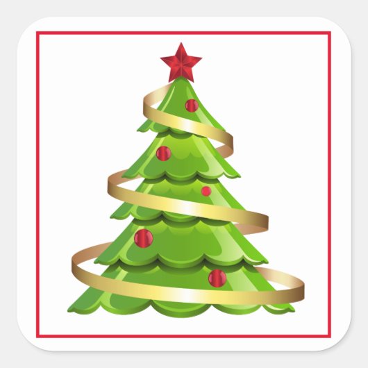 Vakantiedagen Stickers kerstbomen (Voorkant)