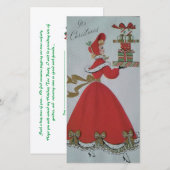 Vakantiedagen Tea Party Uitnodiging Vintage (Voorkant / Achterkant)