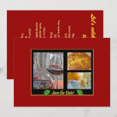 Vakantiedagen van feestdag kaart (Voorkant / Achterkant)