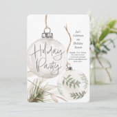 Vakantiefeest Boho Baubles Feestdagenkaart (Staand voorkant)