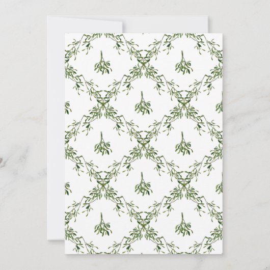 Vakantiefeest Mistletoe Bow Modern Kerstfeest Kaart (Achterkant)