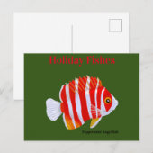 Vakantiefishes Pepermunt Angelfish Feestdagenkaart (Voorkant / Achterkant)