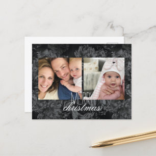 Vakantiefoto Briefkaart dark floral wallpaper