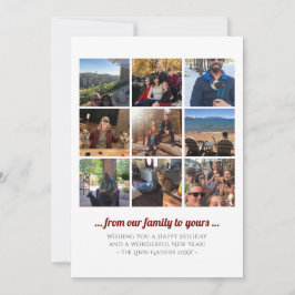 Vakantiefoto-collage in vierkant formaat feestdagenkaart