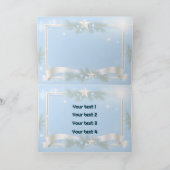 Vakantiefoto Groeten op blauw met zilveren Lijst Kaart (Binnen)