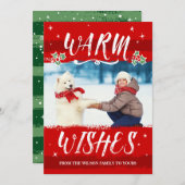 Vakantiefoto Kerst Kaarten | Warme wensen (Voorkant / Achterkant)