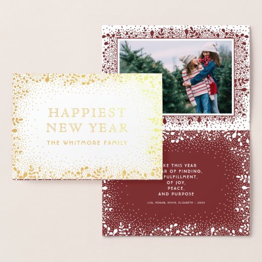 Vakantiefoto van Frosty Branches Folie Kaarten (Display)