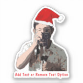 Vakantiefotograaf Kerst Sticker (Voorkant)