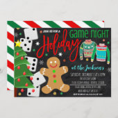 Vakantiegame Night Party nodigt u uit Kaart (Voorkant / Achterkant)
