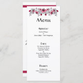 Vakantiegang Waterverf bloesems Menu (Voorkant / Achterkant)