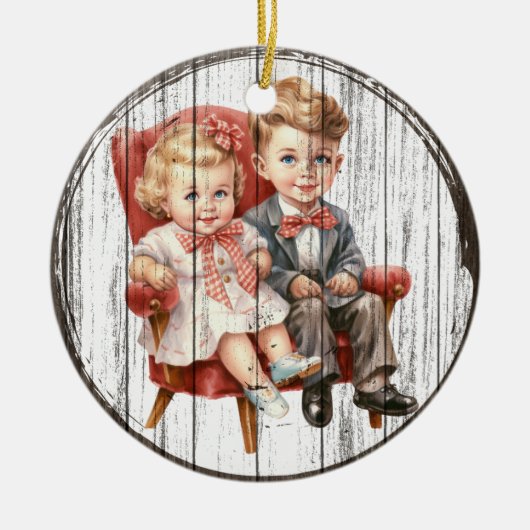  Vakantiegangers - Kerstversiering Keramisch Ornament (Voorkant)