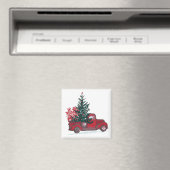 Vakantiegeld Classic Red Pickup Truck Magneet (Insitu (Vaatwasser))