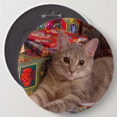 Vakantiegeld Kat Ronde Button 6,0 Cm (Voorkant /achterkant)