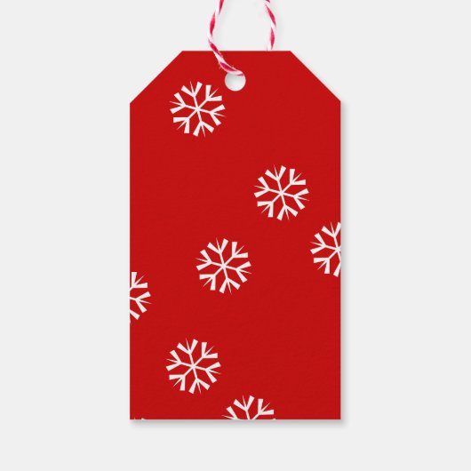 Vakantiegeld: Labels prettige feestdagen Snowflake Cadeaulabel (Achterkant)