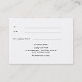 Vakantiegeld Versierlijk kerstcadeau Kortingskaartje (Achterkant)