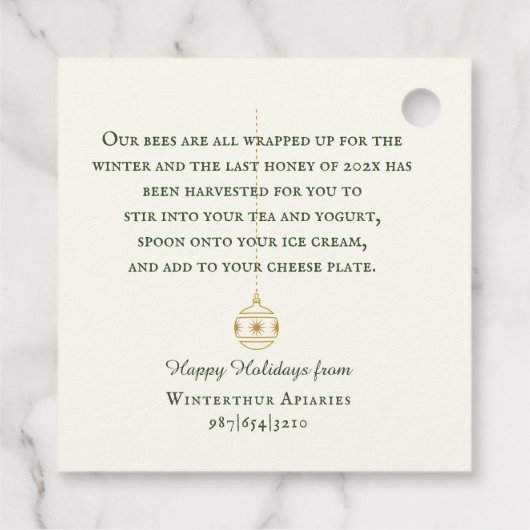 Vakantiegeld voor Label van honingkorren en Canvas (Achterkant)