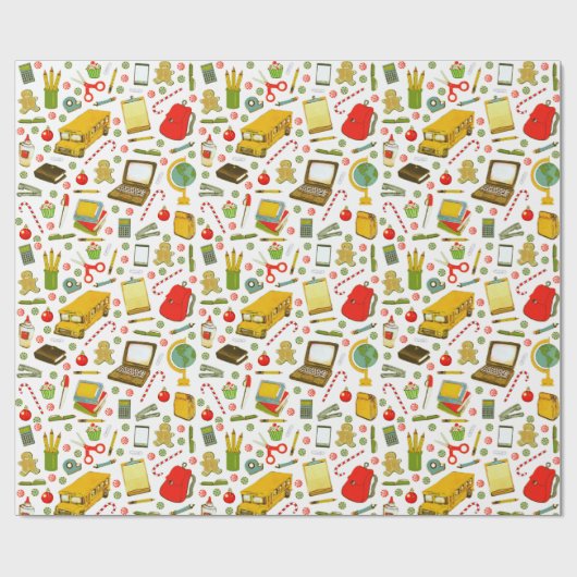 Vakantiegift voor docenten cadeaupapier (Vlak)