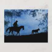 Vakantiegisters Groetings Cowboy Cattle Briefkaart (Voorkant)