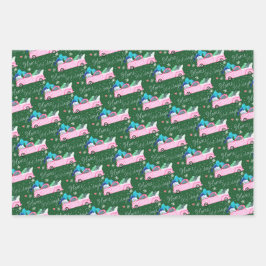 Vakantiegranering - pinguïns, vrachtwagens, ontbij inpakpapier vel