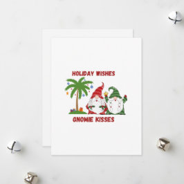 Vakantiegroeten, Gnomie Kusjes op een  Feestdagenkaart