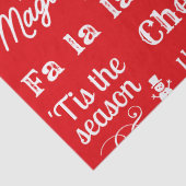 Vakantiegroottes | Kerstwoorden rood Tissuepapier (Detail)