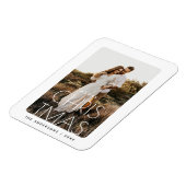 Vakantieherinnering | Minimalistische kerstfoto Magneet (Linkerzijde)