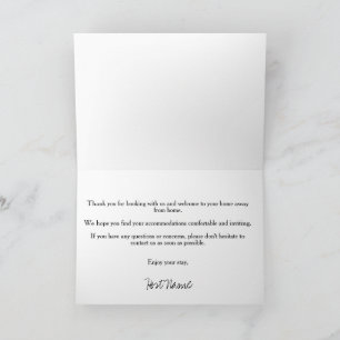 Vakantiehuis Black Welcome Note Kaart 2