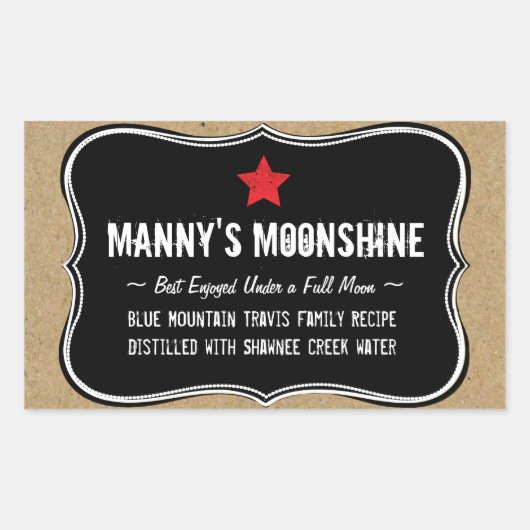 Vakantiehuis Brouwen of Moonshine Gift Label (Voorkant)