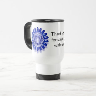 Vakantiehuis Gast Welkom Bright Blue Floral Reisbeker
