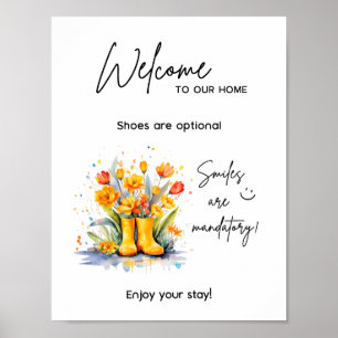 Vakantiehuis Huis Welkomstbord Poster